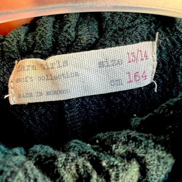 Zara Girls Emerald Green Jumper Skirt Size 13/14 - Picture 3 of 3